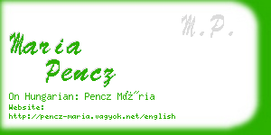maria pencz business card